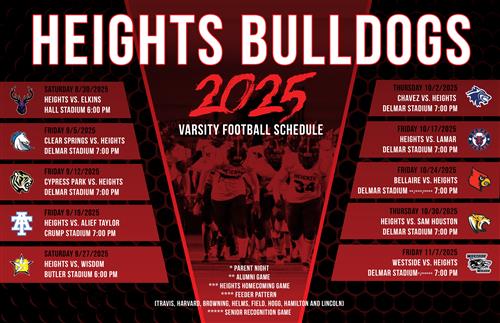 2025 Varsity Football Schedule